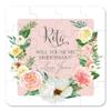 Personalized Bridesmaid Proposal Puzzle. Custom Will You Be My Bridesmaid Gift. Ask Bridesmaid with a Funny Proposal (Blush Garden Flowers) view 2