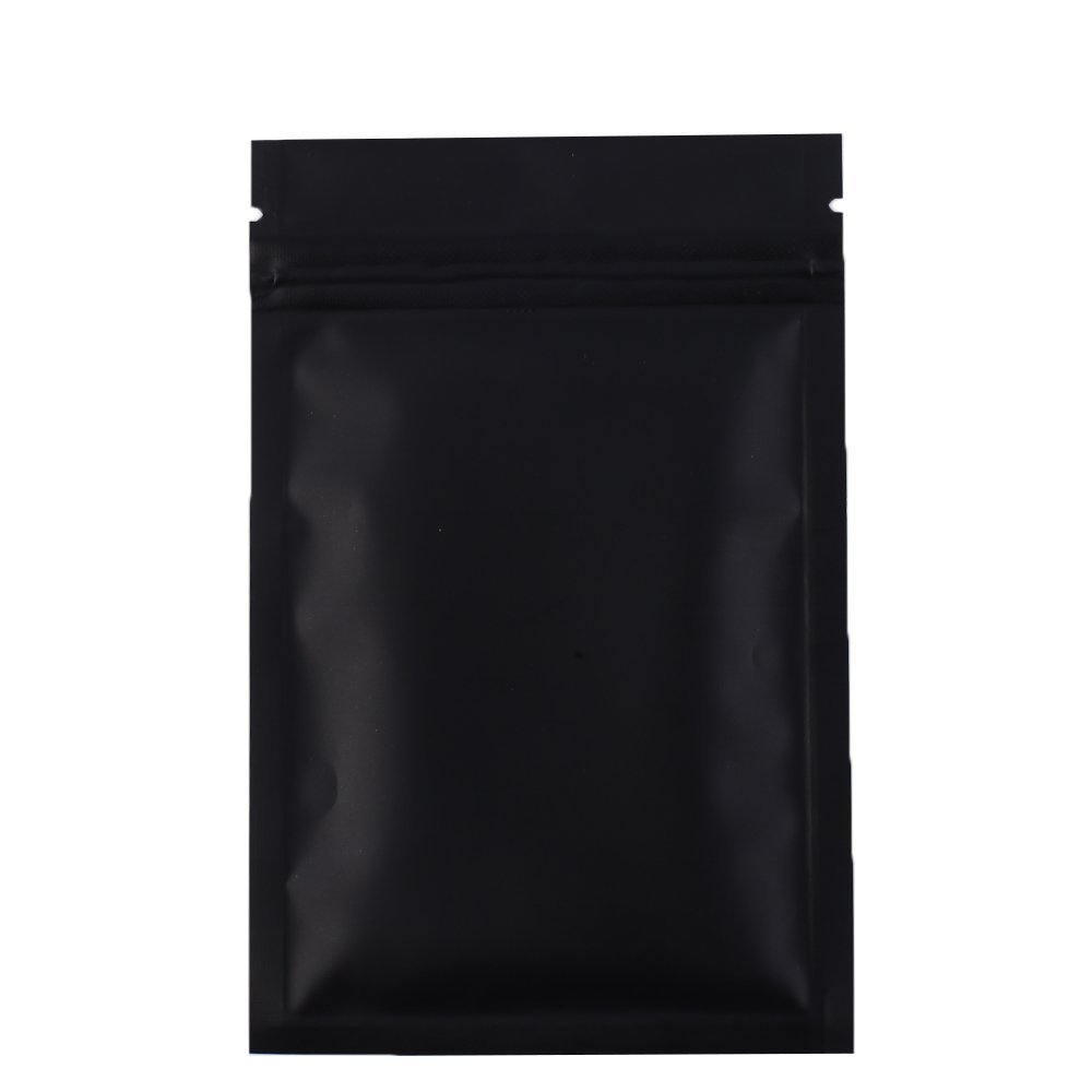 QQ Studio 100pcs Double-Sided Matte Foil Flat Packaging Zipper Seal Bags (4.7" x 7.1", Matte White)