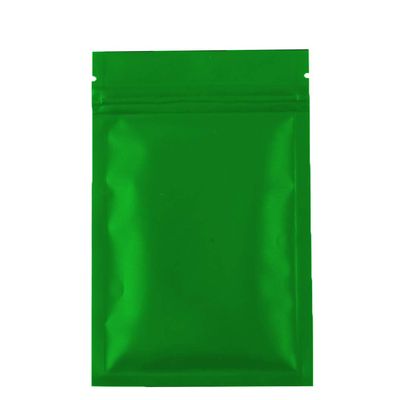 QQ Studio 100pcs Double-Sided Matte Foil Flat Packaging Zipper Seal Bags (4.7" x 7.1", Matte Green)