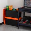 IRIS USA 21 Gallon Heavy-Duty Plastic Storage Bins, Store-It-All Container Totes with Durable Lid and Secure Latching Buckles, Garage and Metal Rack Organizing, Black/Orange, 3 Pack view 3