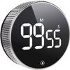 BOSAI Timers, Kitchen Timer for Kids, Digital Countdown Magnetic Egg Timer for Cooking, with Constant Light Function for classrooms, Quiet for Children and TeachersBlack view 1