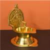 TANGERINE Brass Traditional Gajalakshmi Diya view 1