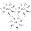 50pcs Stainless Steel Curtain Hooks Clips for Hanging Wet Swimsuits view 1