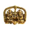 ShubhanjaliMetal Lakshmi Ganesh at Chowki Statue,Oil Lamp Diya Deepak Chowki,Laxmi Ganesh Idol Decorative Platter with Diya,Metal Plated Lakshmi Ganesha Idols for Diwali Gifts Puja,Murti for Pooja view 1