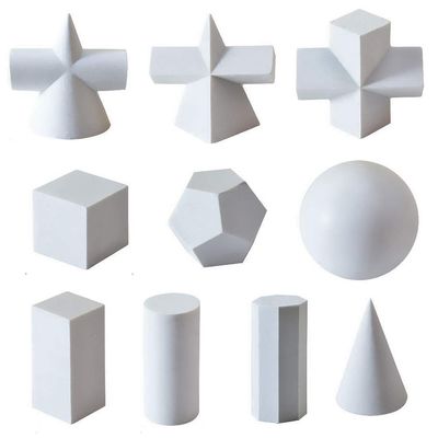 VanSP 2inch Mini Resin Geometry Mold Sketch Classic Sculpture-3D Gypsum Geometry Sketch Basic Form Learning Tools for Drawing Practice and Home Decor 10PCS