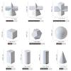 VanSP 2inch Mini Resin Geometry Mold Sketch Classic Sculpture-3D Gypsum Geometry Sketch Basic Form Learning Tools for Drawing Practice and Home Decor 10PCS view 3