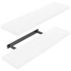 AMADA HOMEFURNISHING Floating Shelves Wall Mounted, 24 x 7 Inch Wall Shelves for Bathroom, Bedroom, Living Room, White Shelves Set of 2 view 1