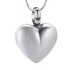 BAOWIQI Stainless Steel Cremation Jewelry Urn Pendant Necklace Heart Shape Urn Cremation Jewelry for Ashes view 1