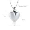 BAOWIQI Stainless Steel Cremation Jewelry Urn Pendant Necklace Heart Shape Urn Cremation Jewelry for Ashes view 2