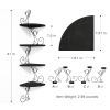 Alsonerbay Corner Shelves - Wall Mounted Floating Wood Shelf, 4 Tier Rustic Storage Shelf, Cat Shaped Shelving for Wall, Solid Wooden Decor for Living Room, Bedroom, Kitchen (Black) view 3
