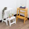 WYF-ZB 2 Step Ladder Stool Wooden Folding Step Stool Adult Kids Safty Stepladders for Home and Kitchen Portable Sturdy Ladder 150kg Capacity (Color : Wood Color) view 3