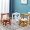 WYF-ZB 2 Step Ladder Stool Wooden Folding Step Stool Adult Kids Safty Stepladders for Home and Kitchen Portable Sturdy Ladder 150kg Capacity (Color : Wood Color) view 4