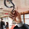 Alessi StaySafe No Touch Keychain, Chrome Plated Zamak, Black view 2
