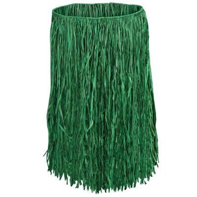 Club Pack of 12 Tropical Green Adult Women's Hula Hawaiian Party Skirts 31"