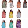 Andongnywell Women's Strapless Floral Casual Mini Beach Dress Cover-ups Dress Ladies Print Tube top Dresses (Blue,X-Large) view 4