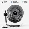 Vornado Pivot6 Whole Room Air Circulator Fan with 4 Speeds, Remote Control, Rotating Axis, Black view 4
