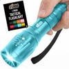 GORILLA GRIP Powerful LED Handheld Tactical Flashlight, Turquoise view 1