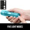 GORILLA GRIP Powerful LED Handheld Tactical Flashlight, Turquoise view 4