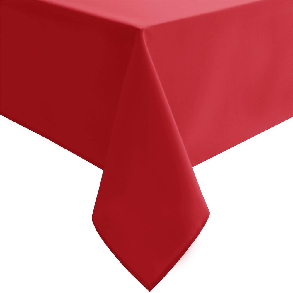 Spaces 100% Cotton Lightweight Tablecloth for Kitchen and Home Table Rectangle Easy Care Washable Tablecloth Decorative Tablecloth (60-Inch x 108-Inch, Burgundy)- Machine Washable.
