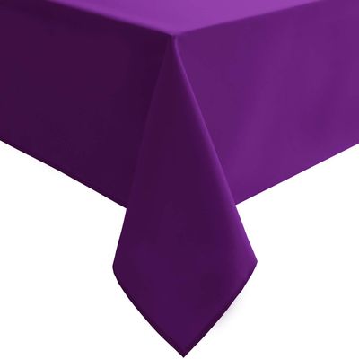 Spaces 100% Cotton Lightweight Tablecloth for Kitchen and Home Table Rectangle Easy Care Washable Tablecloth Decorative Tablecloth (60-Inch x 108-Inch, Purple)- Machine Washable.