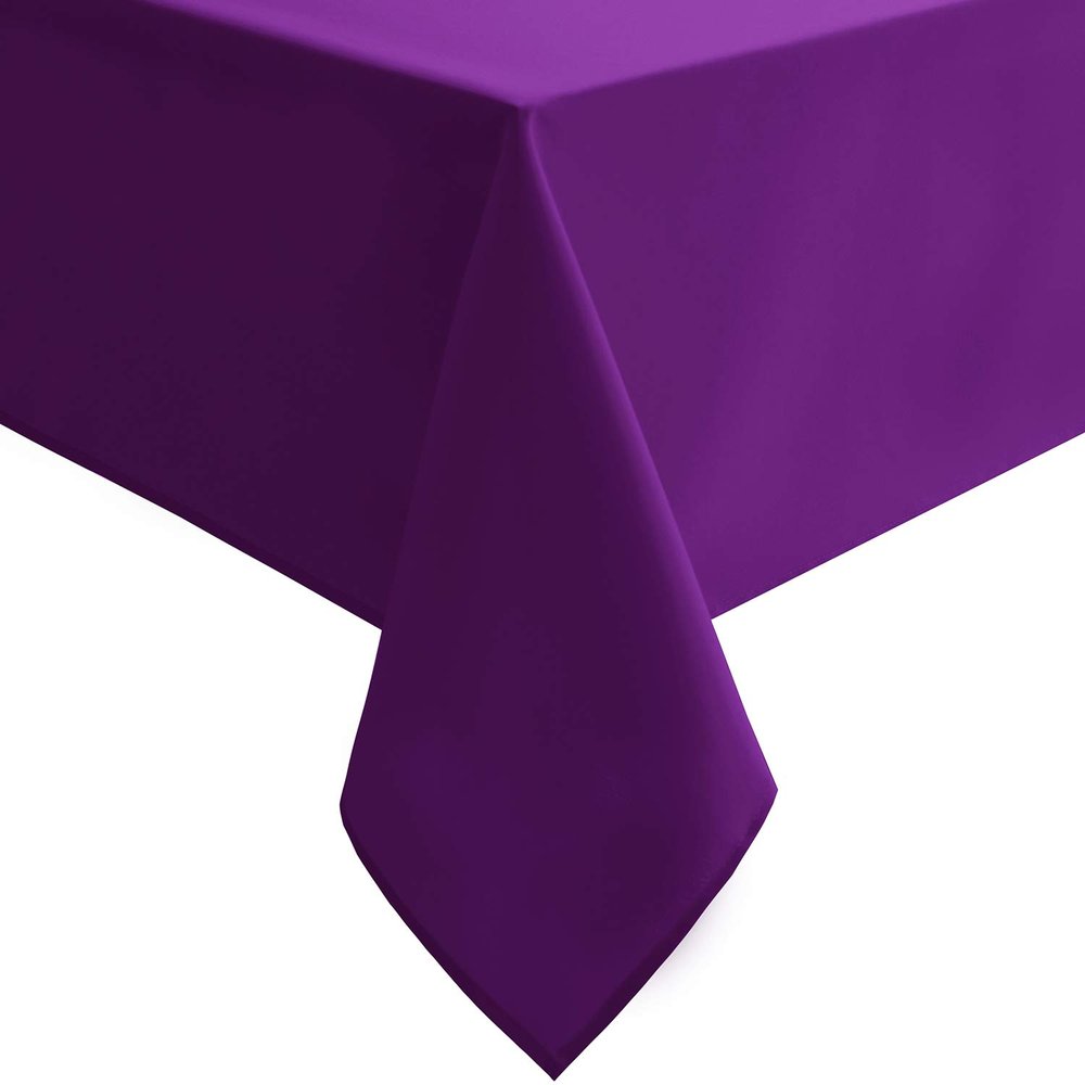 Spaces 100% Cotton Lightweight Tablecloth for Kitchen and Home Table Rectangle Easy Care Washable Tablecloth Decorative Tablecloth (60-Inch x 108-Inch, Purple)- Machine Washable.