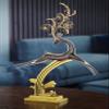 Icy Craft Gold Metallic Deer Looking Backward view 1