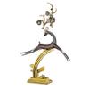 Icy Craft Gold Metallic Deer Looking Backward view 2