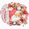 Artisan 20x20x6 "Believe in the Magic of Christmas" Santa Claus Wreath with Ornaments & a 12' Metal Sign & Christmas Ribbon. Wreath is Very Full, Made with 30 Feet of Snow Metallic Fabric view 1