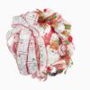 Artisan 20x20x6 "Believe in the Magic of Christmas" Santa Claus Wreath with Ornaments & a 12' Metal Sign & Christmas Ribbon. Wreath is Very Full, Made with 30 Feet of Snow Metallic Fabric view 2