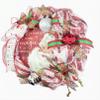 Artisan 20x20x6 "Believe in the Magic of Christmas" Santa Claus Wreath with Ornaments & a 12' Metal Sign & Christmas Ribbon. Wreath is Very Full, Made with 30 Feet of Snow Metallic Fabric view 3