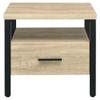 Acme Yawan Wooden Accent Table with Storage in Oak and Black view 4