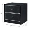 Acme Jabir 2-Drawer Wooden Accent Table in Black and Silver view 3