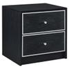 Acme Jabir 2-Drawer Wooden Accent Table in Black and Silver view 4
