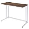 Acme Tyrese Wooden Rectangle Top Writing Desk with USB Port in Walnut and White view 1