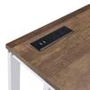 Acme Tyrese Wooden Rectangle Top Writing Desk with USB Port in Walnut and White view 4