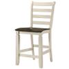 Acme Tasnim Wooden Counter Height Chair in Tan and Antique White view 1