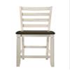 Acme Tasnim Wooden Counter Height Chair in Tan and Antique White view 4