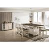 Acme Tasnim Wooden Rectangular Counter Height Table in Oak and Antique White view 2