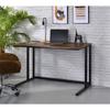 Acme Tyrese Wooden Rectangle Top Writing Desk with USB Port in Walnut and Black view 2