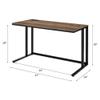 Acme Tyrese Wooden Rectangle Top Writing Desk with USB Port in Walnut and Black view 3