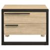 Acme Erasto Engineered Wood Accent Table with 2 Storage Drawers in Oak/Black view 4