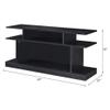Acme Sollix Wooden Sofa Table with Multiple Storage Compartments in Black view 3