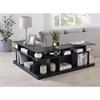 Acme Sollix Wooden Sofa Table with Multiple Storage Compartments in Black view 4