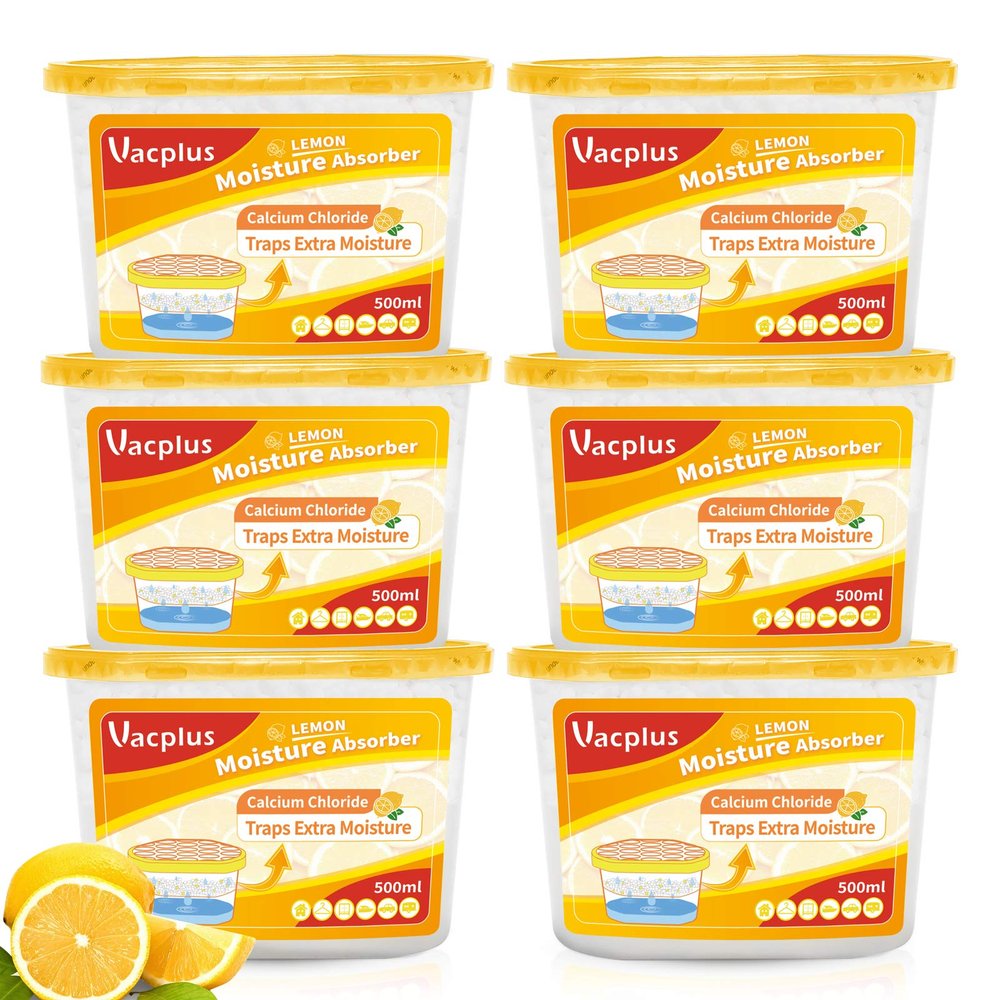 Vacplus Moisture Absorber, 10.5 OZ, Strong Absorption, Lemon Scent