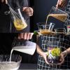 1L Glass Measuring Cups Jugs with Lid Large Measuring Pitcher Beaker Measured Mug Measure Liquid Milk Glass Cup Clear Scale with Spout& Insulated Handle,for Hot/Cold Fluid view 3