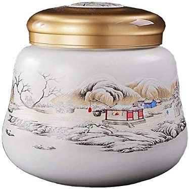 Ashes Urns for Human Ceramics Funeral Urn Urn Adult Or Pet Memorial Display Funeral Urn at Home or in Niche 11/7 (Color : E)