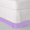 High Kotton Two Tone 100% Egyptian Cotton (White/Lilac - Queen) Bed Skirt 21" Drop Length Long Staple Durable Comfortable view 1