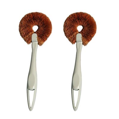 Hemoton 2pcs Cleaning Brush Toilet Bowl Cleaner Brush Toilet Scrubber tub Scrubber Cleaner Sponge Dish Coir pp