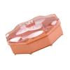 Cabilock Creative Flower Type Candy Box Plastic Snack Storage Tray Double-Layer Snacks Partition Manager Container Dried Fruit Plate for Home Wedding Christmas Party (Rose Red) view 2