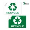 IGNIXIA Pack of 02 Recycle Sign Decals self Adhesive - Recycling Stickers Large 10 x 7 Inches Recycle Sticker for Trash can - Recycle Labels (Green & White) view 4